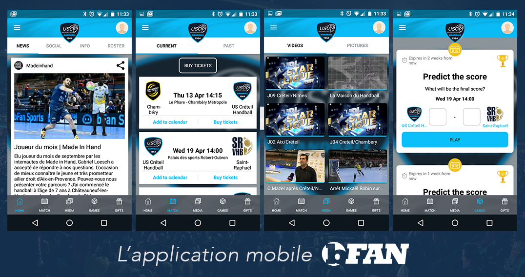 L'application mobile bFAN