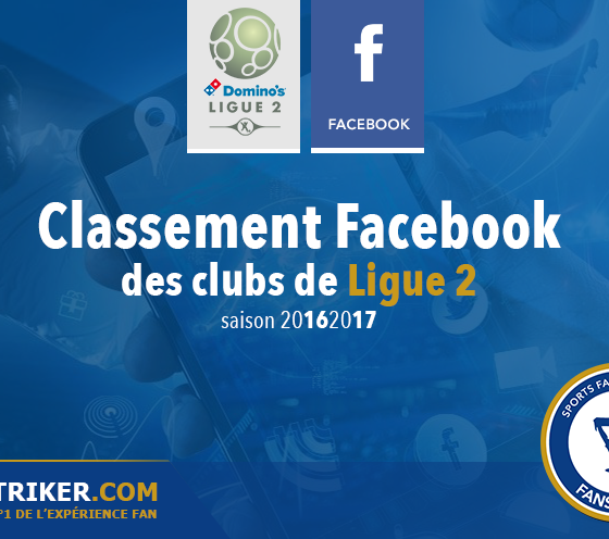 Classement Facebook des clubs de Ligue 2