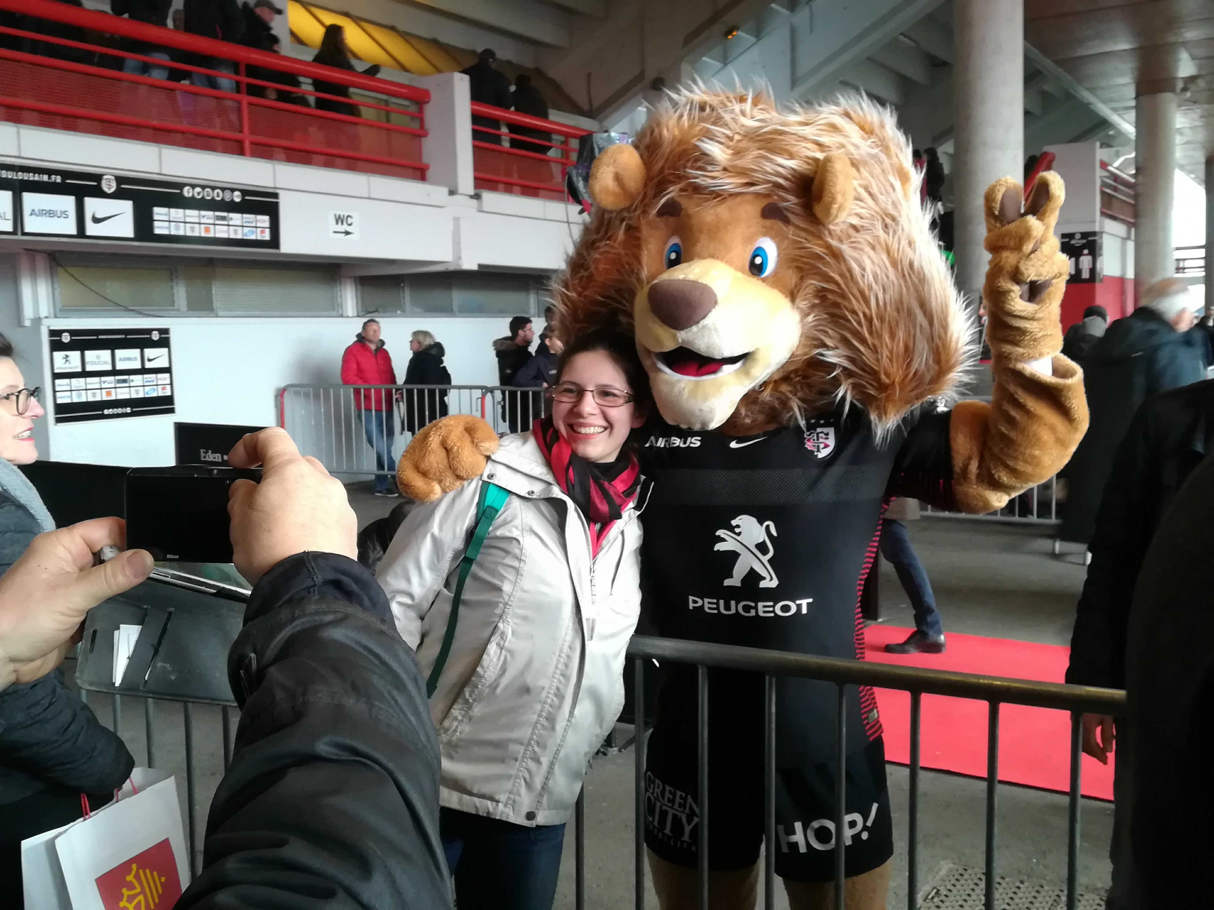 Ovalion, la mascotte du Stade Toulousain