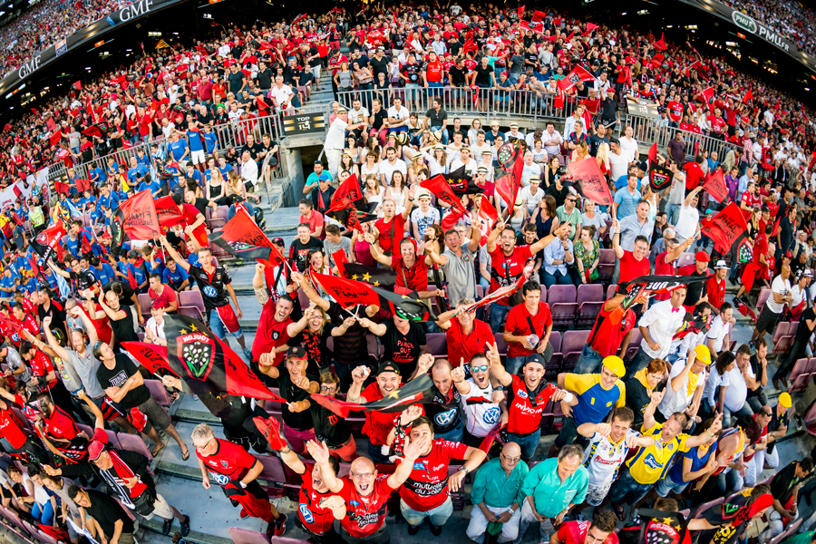 Les fans du RCT au Camp Nou en Juin 2016 pour la Finale du TOP 14