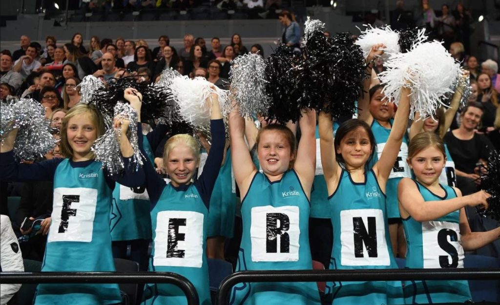 Netball fans at Auckland game Netball fans at Auckland game