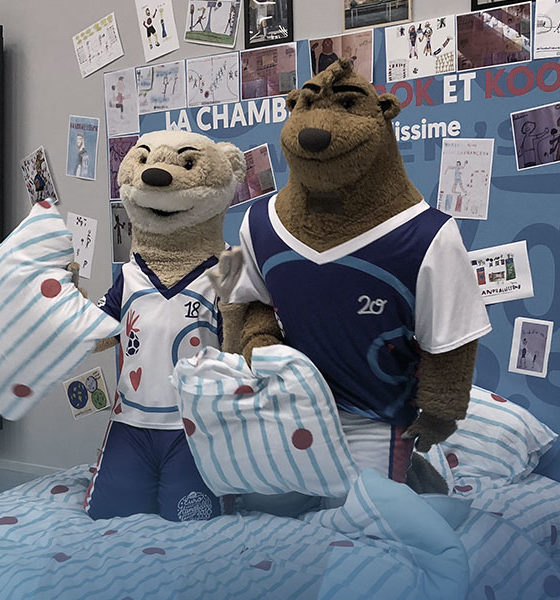 La chambre de Rok et Koolette dans les coursives de l'AccorHotels Arena