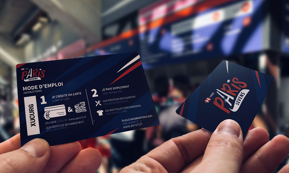 La carte cashless du HSBC Paris Sevens