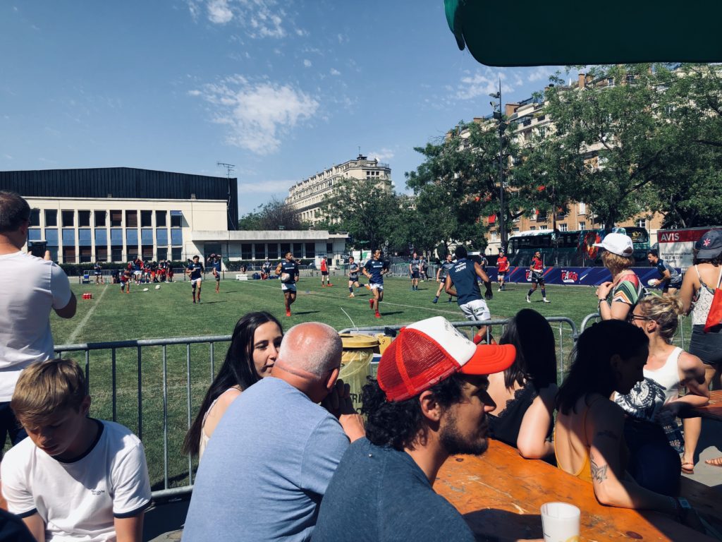 Le terrain d'échauffement HSBC Paris Sevens