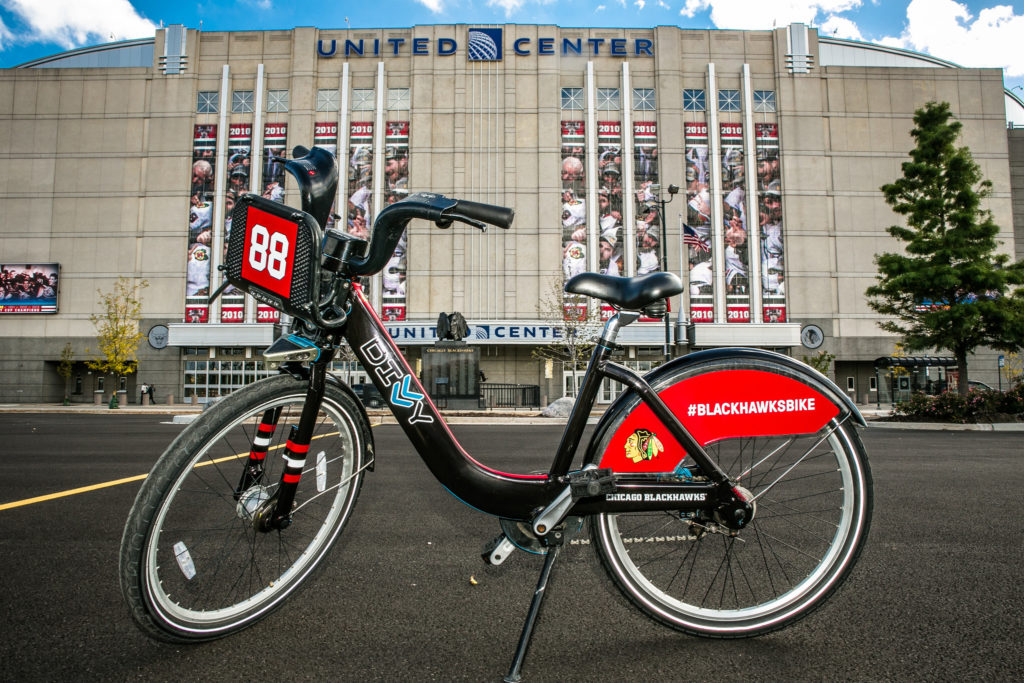 DIVVY bikes Chicago Blackhawks