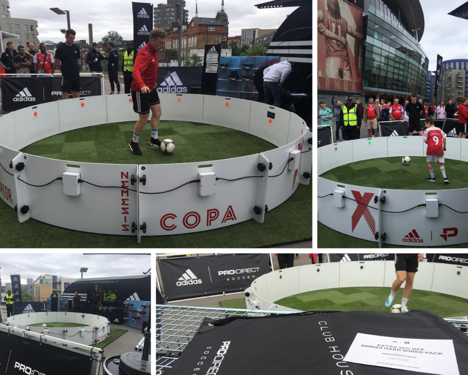 Animation Adidas à l'extérieur de l'Emirates Stadium