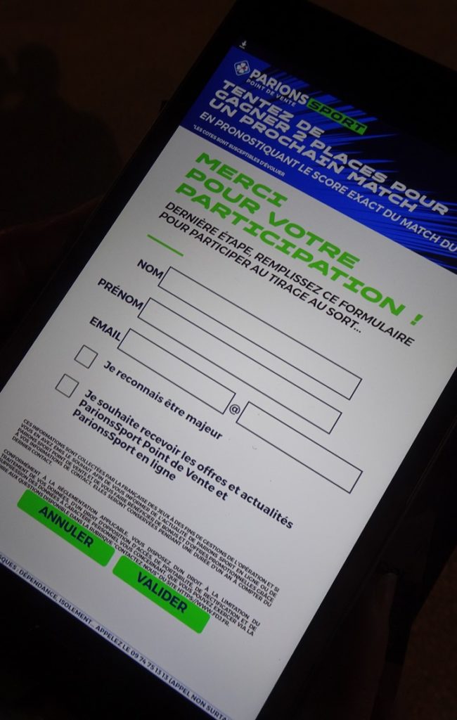 Tablette FDJ ParionsSport