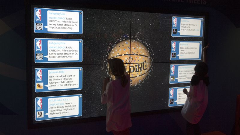 Le NBA Social media wall